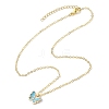 Alloy Enamel Butterfly Pendant Necklaces NJEW-JN05143-5