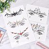 Olycraft 10 Sheets 10 Style Self Adhesive 3D Eyes Body Face Jewelry Acrylic Rhinestone Stickers MRMJ-OC0003-10-5