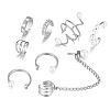 8Pcs Alloy Cuff Earrings WGB83F9-14-1