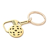 201 Stainless Steel Laser Cut Hollow Paddle Keychains LS-KEYC-H021-02G-2