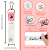 PU Leather & Cotton Name Marker Keychain AJEW-WH0514-033-2