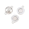 304 Stainless Steel Magnetic Clasps with Loops STAS-P452-04E-P-2