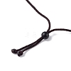 Natural Quartz Crystal Ring Pendant Necklace with Nylon Cord for Women NJEW-F306-02C-4