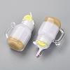 Fruit Theme Resin Bubble Tea Pendants RESI-WH0011-07E-2