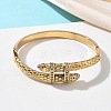 304 Stainless Steel Rhinestone Hinged Bangles for Women BJEW-F540-03G-1