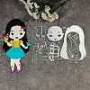 Cute Girl Carbon Steel Cutting Dies Stencils DIY-P076-71-1