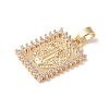 Brass Cubic Zirconia Pendants KK-Z050-01G-02-2