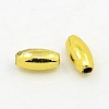 Plating Plastic Acrylic Rice Beads X-PACR-L004-03G-2