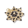 Glass Seed Beaded Snowflake Pendants PALLOY-MZ00953-01-3