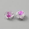 Camellia Transparent Resin Cabochons MRMJ-WH0075-57F-1