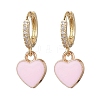Heart Alloy Enamel Dangle Earrings EJEW-JE05819-1