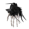 Skeleton with Butterfly Plastic Alligator Hair Clips PHAR-M015-03-1