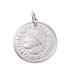 Non-Tarnish 304 Stainless Steel Coin Pendants LS-STAS-F183-05P-1