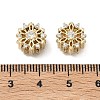 Brass Clear Cubic Zirconia Beads KK-D228-27G-3