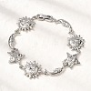 Brass Link Bracelets for Women BJEW-C118-01P-3