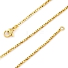 1.5mm Rack Plating Brass Box Chain Necklaces for Women Men MAK-L044-30G-4