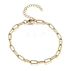 4MM 304 Stainless Steel Textured Paperclip Chain Bracelets for Man and Women SA-CBAB767-13G-4