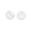 Natural Freshwater Shell Charms SHEL-N027-10G-3