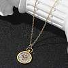Brass Twelve Constellations Tarot Pendant Necklaces NJEW-Q006-01G-G-5
