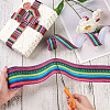 2Rolls 2 Styles Stripe Pattern Printed Polyester Grosgrain Ribbon OCOR-TA0001-37I-5