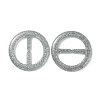 Flat Round Resin Buckle Clasps CRES-WH0013-15J-1