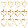 12Pcs 3 Styles Rack Plating Brass Pendants KK-BBC0024-11-1
