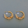 Twisted Coil Brass Wire Wrapped Stud Earrings YX7493-2