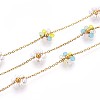 304 Stainless Steel Flower Cable Chains CHS-N005-02B-G-1