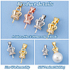 16Pcs 4 Colors Brass Micro Pave Cubic Zirconia Pendant Bails FIND-PH0021-30-4