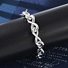 304 Stainless Steel Infinity Link Chain Bracelets for Women Men BJEW-F488-53B-P-3