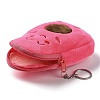 Cartoon Style Smiling Avocado Fluffy Cloth Wallets AJEW-I066-01B-3