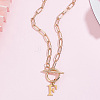 304 Stainless Steel Letter Pendant Necklaces NJEW-LP0001-52F-G-3