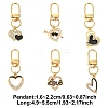 6Pcs Alloy Enamel & Rhinestone Pendant Decoration HJEW-YW00082-3