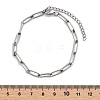 Tarnish Resistant 304 Stainless Steel Paperclip Chain Bracelet for Men Women BJEW-E031-03P-06-5