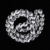 Frosted Glass Beads Strands GLAA-T023-30C-2