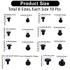 80Pcs 8 Styles Silicone Bottle Seal Plug FIND-GF0008-90-2