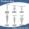 12Pcs 6 Styles 304 Stainless Steel Pendants STAS-LP0001-32-2