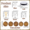 DIY Blank Dome Wood Flat Round Pendant Keychain Kits DIY-GA0007-43-2