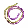 Transparent Gradient Color Glass Beads Strands GLAA-H021-01B-03-4