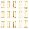 40Pcs 5 Styles 304 Stainless Steel Textured Bar Links Connector Charms STAS-TA0006-45-2