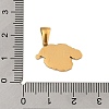 Christmas Theme 304 Stainless Steel Pendants STAS-R007-01N-G-3