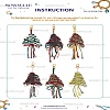 DIY Handmade Woven Cotton Christmas Tree Keychain Making Kits DIY-SC0028-13B-9