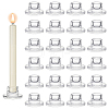 24Pcs Transparent Glass Candle Holders DJEW-TW0001-01-1