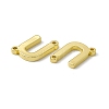 Rack Plating Brass Letter Connector Charms KK-C007-38G-U-3