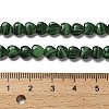 Synthetic Malachite Beads Strands G-P575-C14-6mm-5