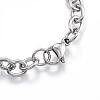 Tarnish Resistant 304 Stainless Steel Charm Bracelets BJEW-G544-21P-5