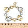 304 Stainless Steel Irregular Oval Link Chain Bracelets for Women BJEW-D456-05GP-01-5