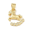 Brass Micro Pave Clear Cubic Zirconia Pendants KK-A303-05L-G-1
