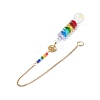 Glass Teardrop Window Hanging Suncatchers HJEW-JM00938-4