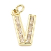 Brass Micro Pave Cubic Zirconia Pendants LS-KK-V014-01G-22-1